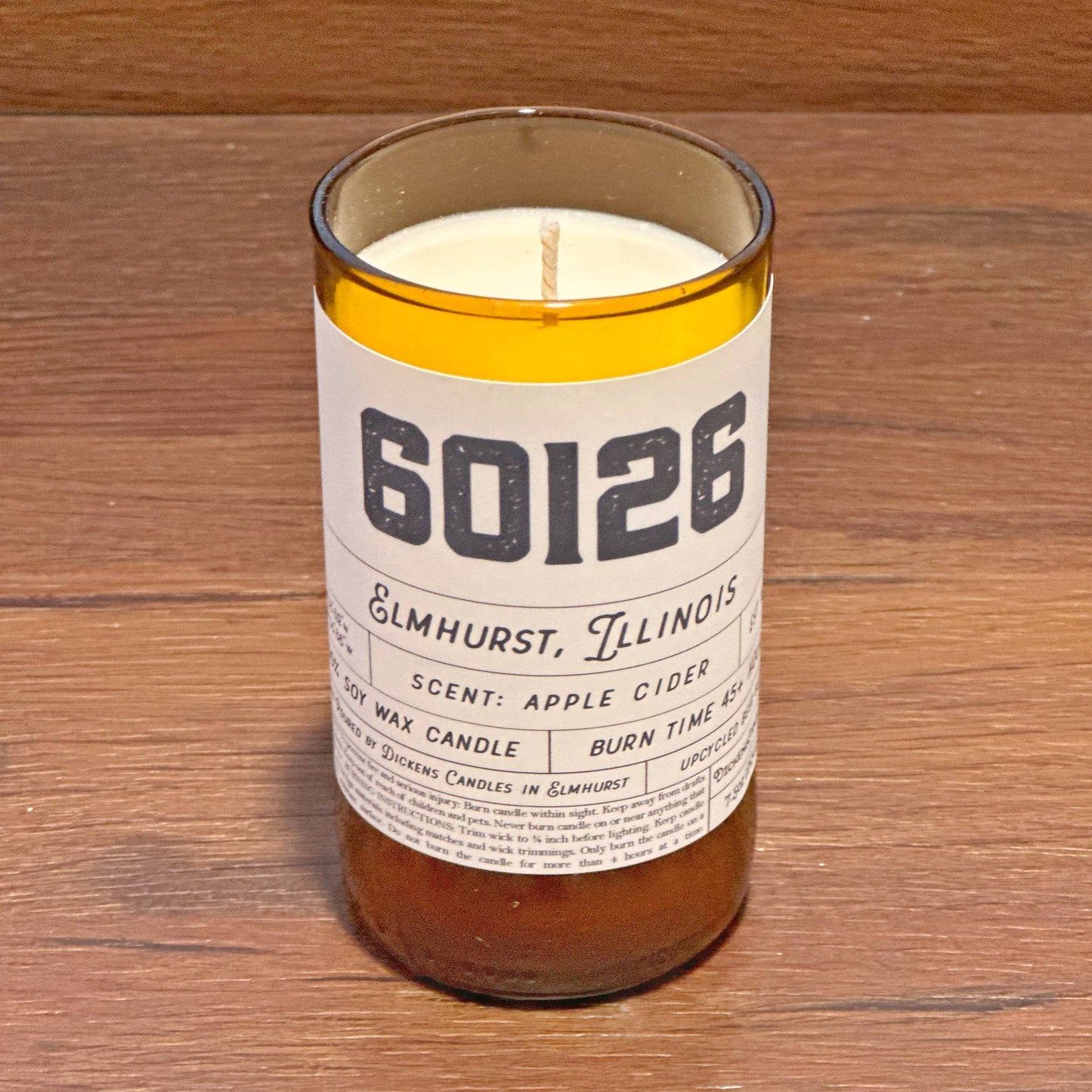 Custom Zip Code Candle - Handmade From Upcycled Bottle: Summer Night