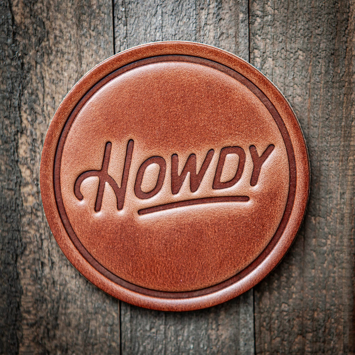 Howdy Leather Coaster – thefarmersdaughterks