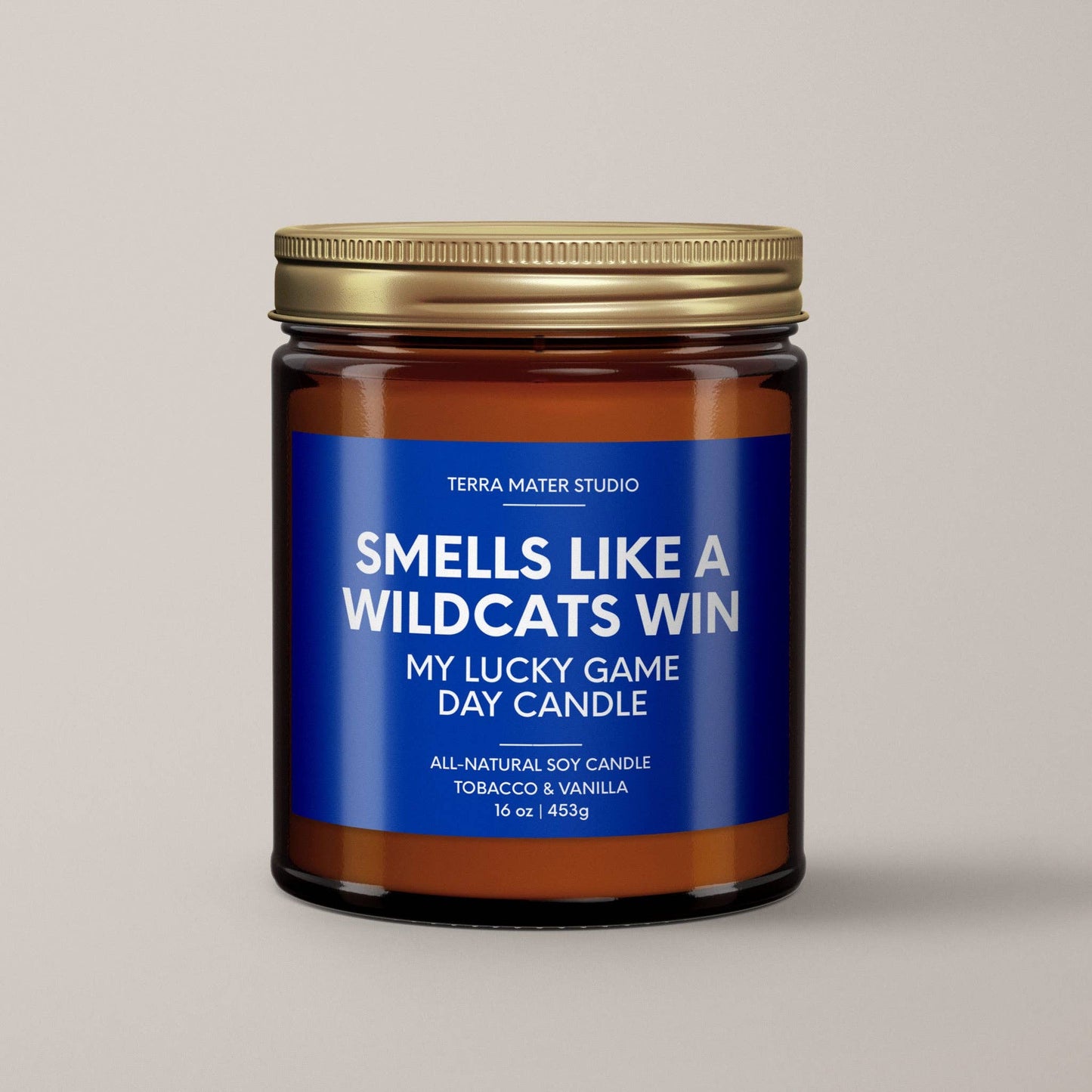 Smells Like A Wildcats Win | Lucky Game Day Candle: Teakwood + Mahogany / 9 oz